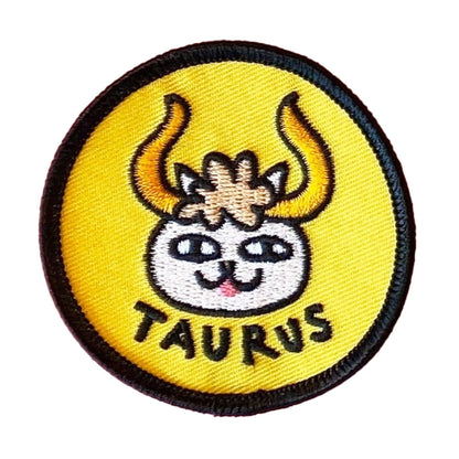 Taurus Zodiac Sign Catstrology Iron on Patch