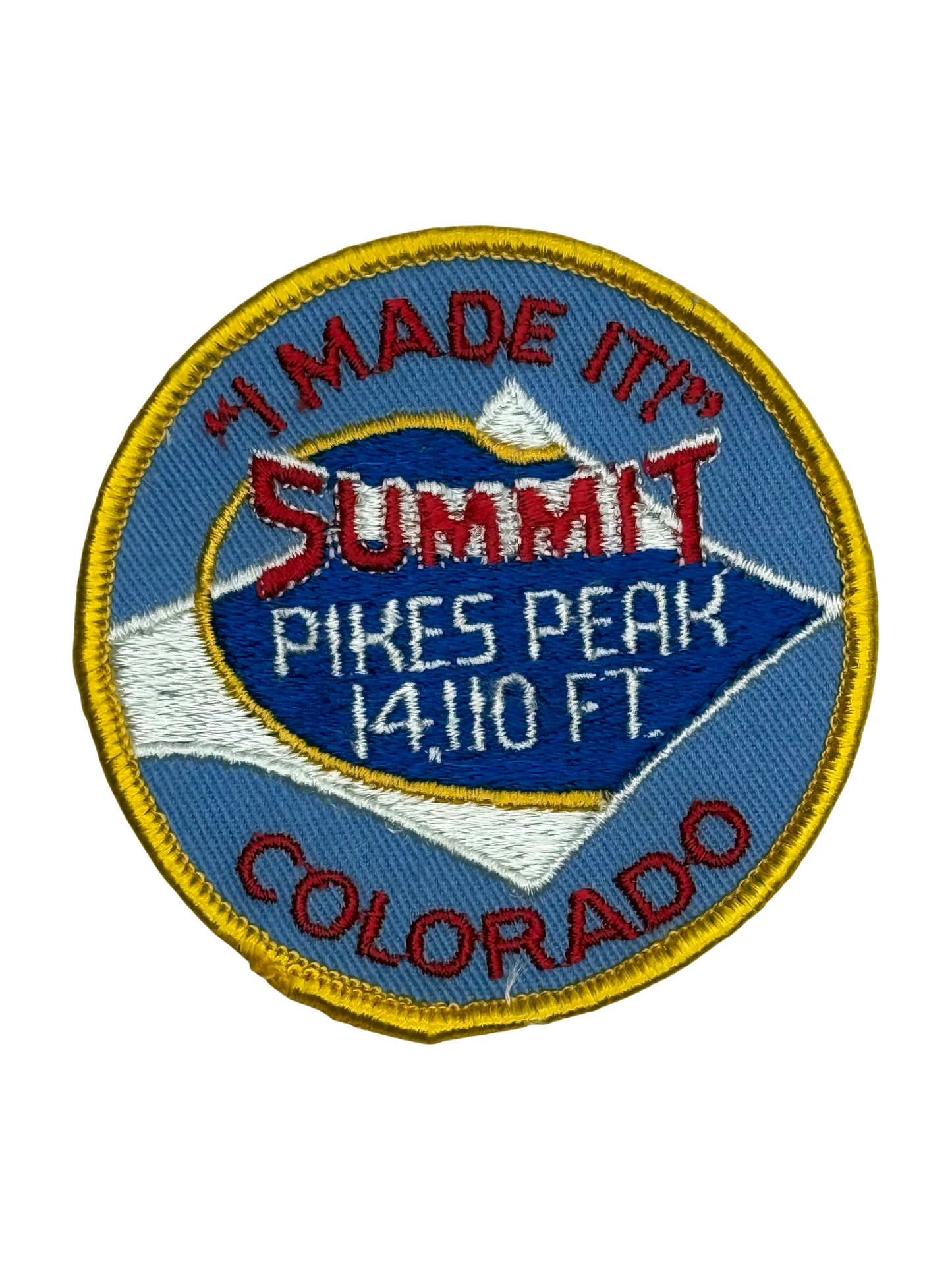 “I Made It” Pikes Peak Summit Vintage Souvenir Patch