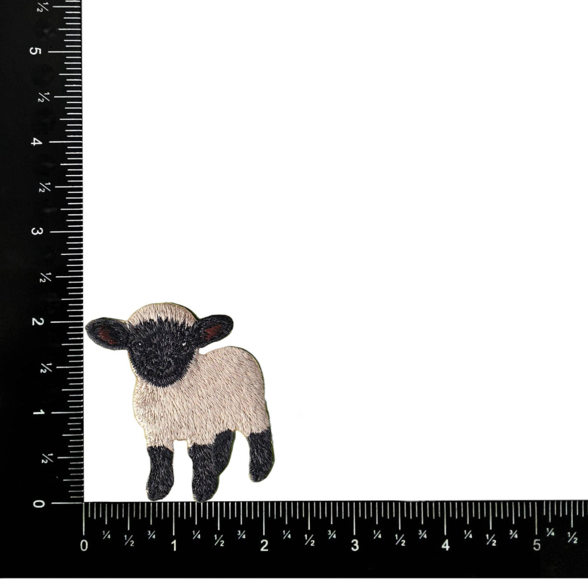 Black Face Suffolk Lamb, Embroidered Iron on Patch