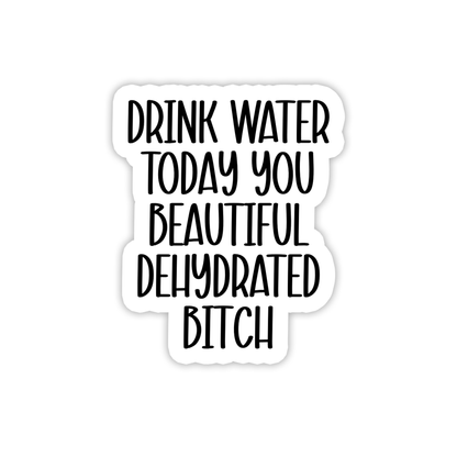 Drink Water | Sarcastic | Waterproof Vinyl Sticker | 2.5"
