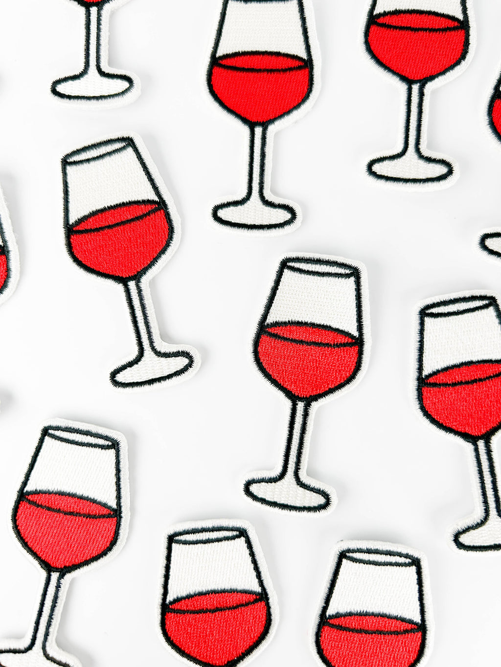 Wine Glass Embroidered Patch Funny Iron On Patch for Hats