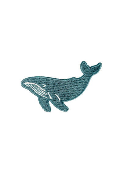 Whale Patch Ocean Animal Embroidered Iron On Patch Nautical
