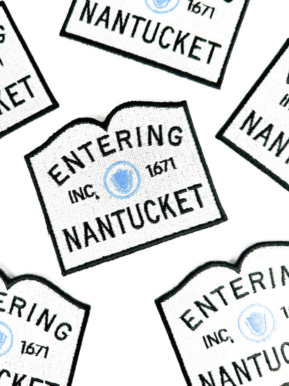 Nantucket Entering Town Sign Patch Massachusetts Embroidered