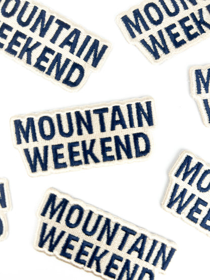 Mountain Weekend Outdoor Adventure Embroidered Iron On Patch