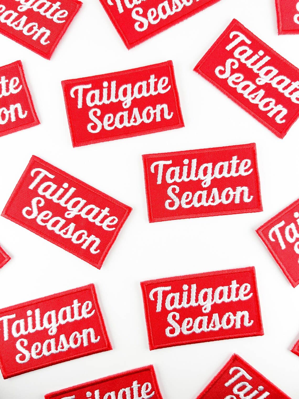 Tailgate Season Embroidered Iron On Patch Football Beer