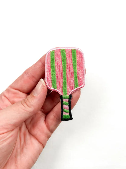 Pickleball Paddle Embroidered Iron On Patch