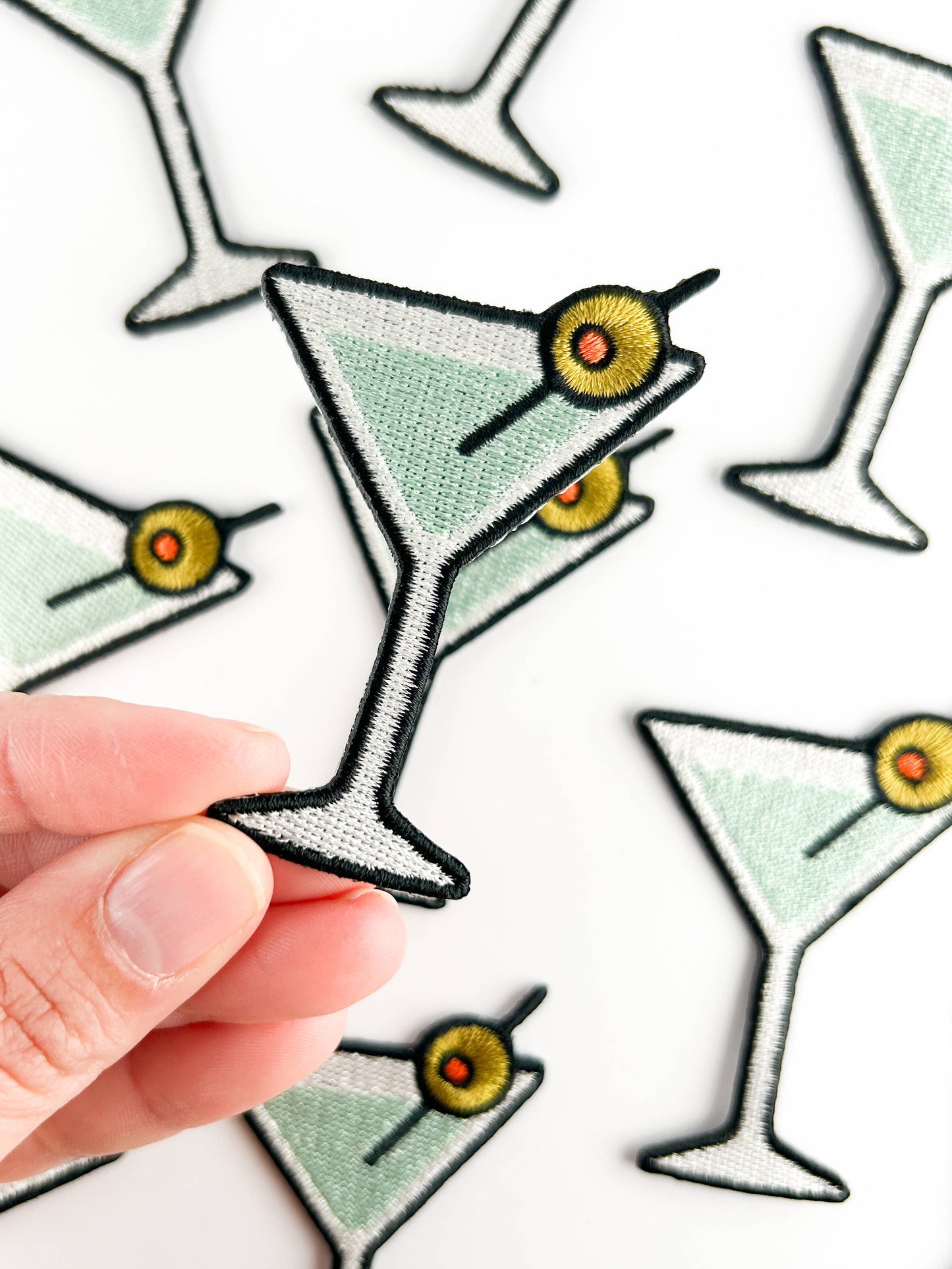 Martini Embroidered Patch | Cocktail Lover Iron On Patch