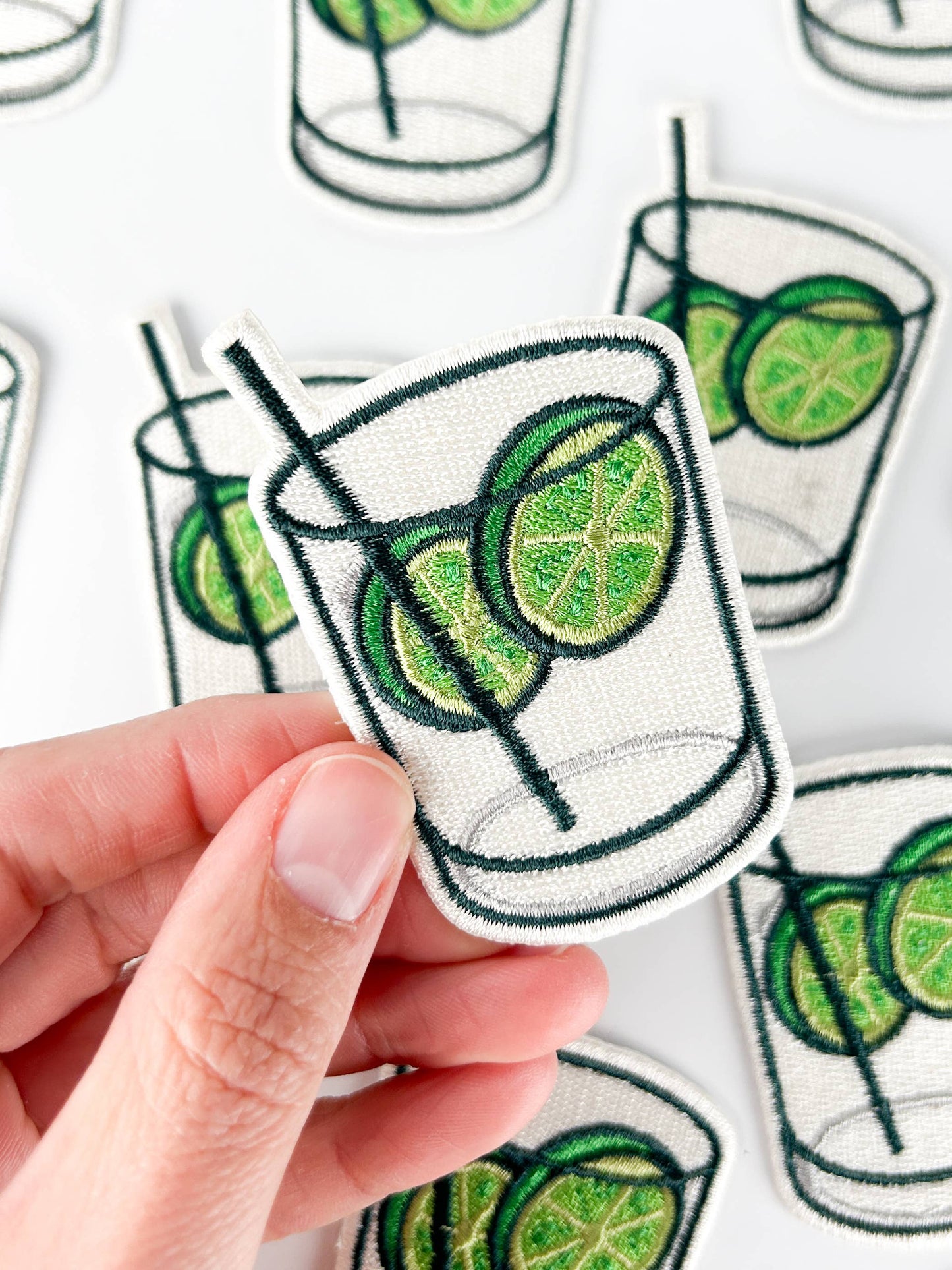Vodka Soda Embroidered Patch Funny Cocktail Iron On Gin Hat