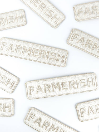 Farmerish Embroidered Iron-On Patch Homesteader Farm Garden