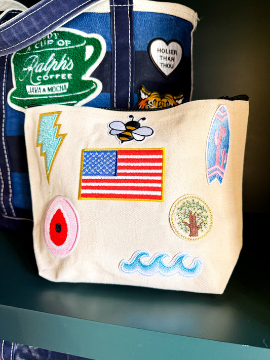 Create Your Own Custom Patch Canvas Zip Pouch