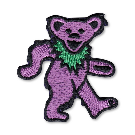 Purple Grateful Dead Jerry Bear 1960s Rock Music 2” Iron On Patch