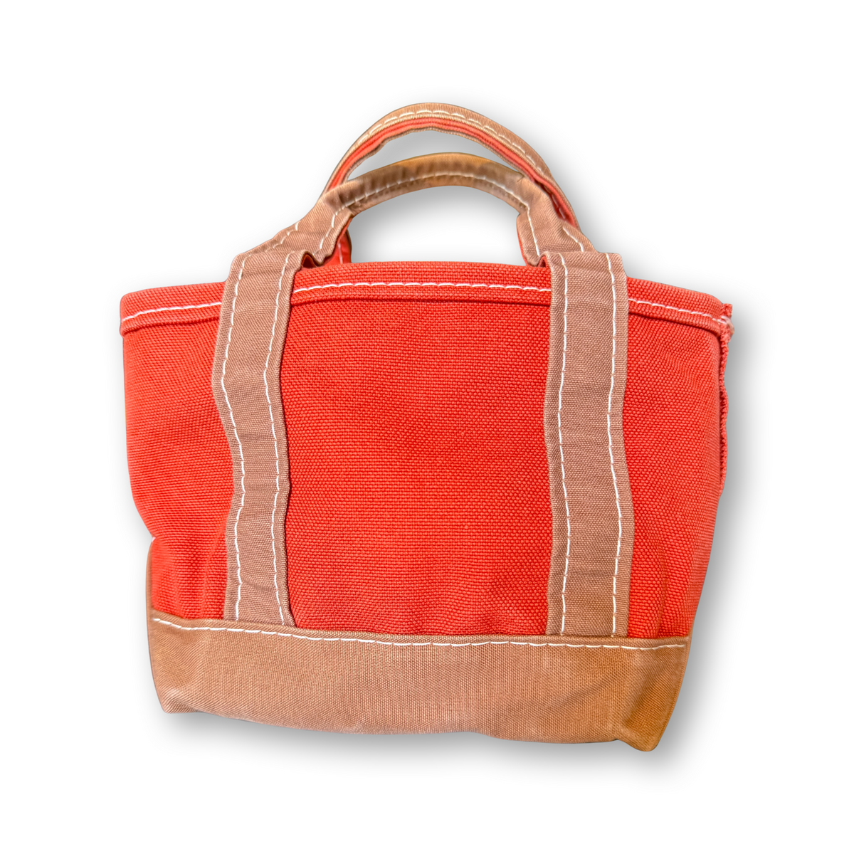 Vintage 1990s LL Bean Mini Boat & Tote Rust and Brown