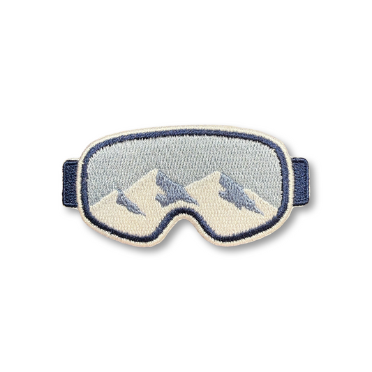 Ski Goggles with Mountains Patch