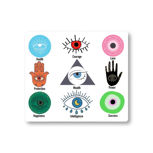 Evil Eye Color Chart Sticker