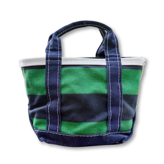 RARE Vintage Y2K LL Bean Boat & Tote Mini Navy and Green