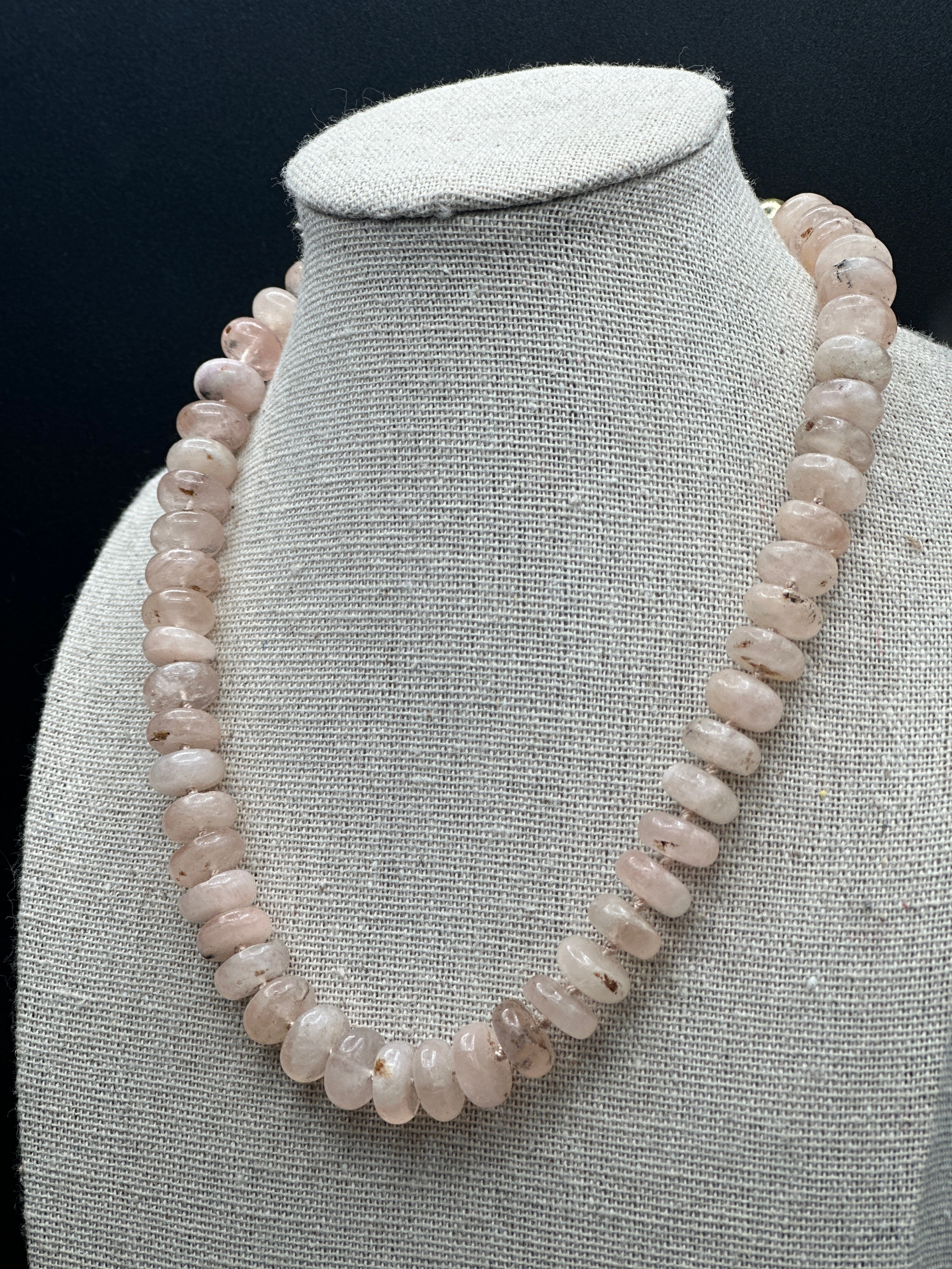 Radiant Embrace Morganite Knotted Necklace