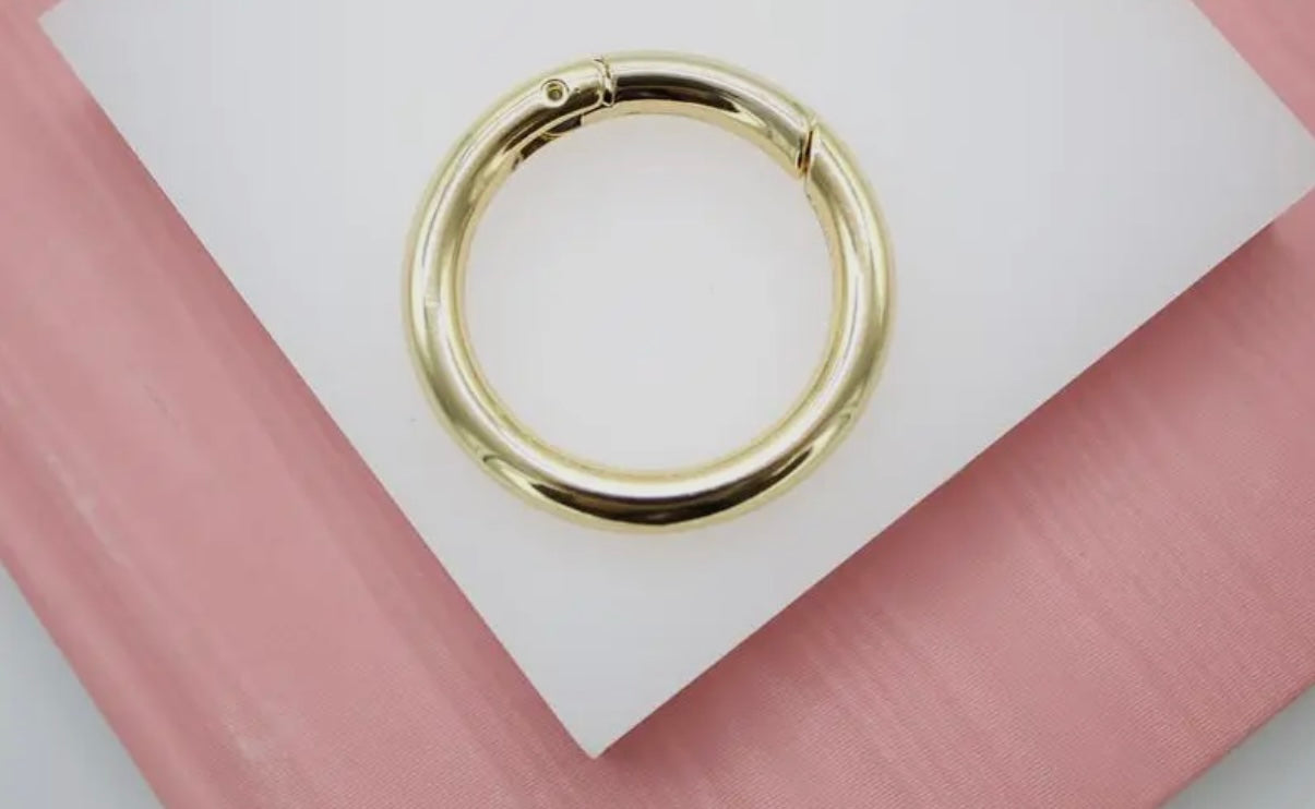 18k Gold Filled Round Carabiner