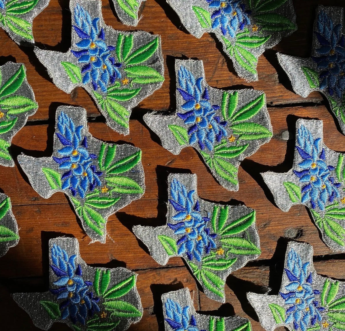 Texas Bluebonnet Embroidered Iron On Patch