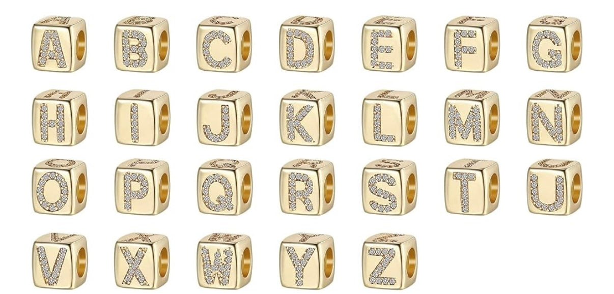 Rhinestone Cube Initials