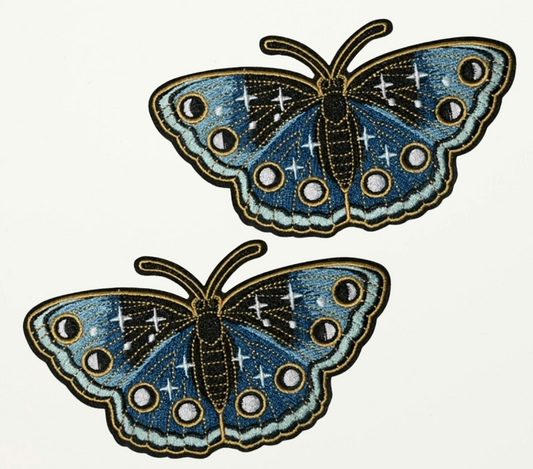 Celestial Butterfly Embroidered Iron On Patch