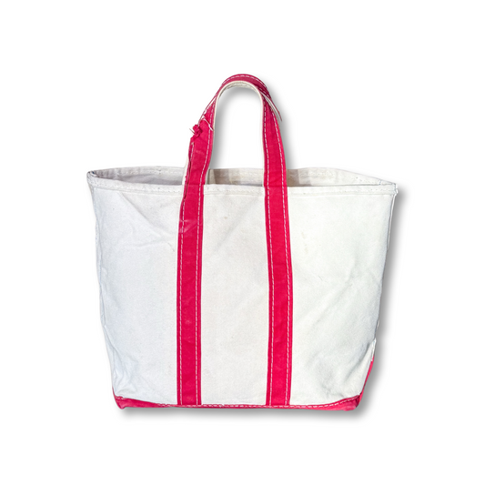Vintage 1980s LL Bean Boat & Tote Medium Red Sawtooth