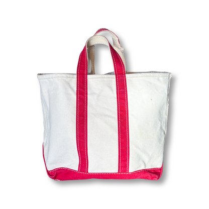 Vintage 1980s LL Bean Boat & Tote Medium Red Sawtooth