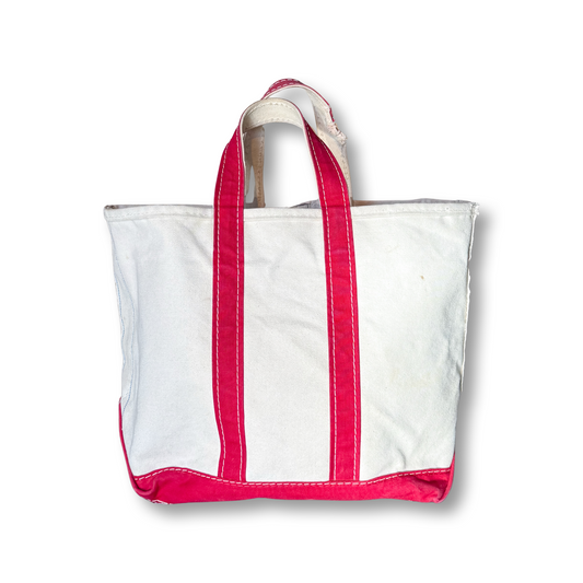 Vintage 1980s LL Bean Boat & Tote Medium Red Sawtooth