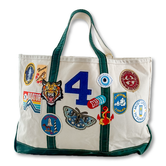 The Bicentennial 1:1 Large Custom Patch Tote- Vintage LL Bean Boat & Tote