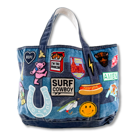 No Bad Days 1:1 Custom Patch Vintage LL Bean Medium Boat & Tote