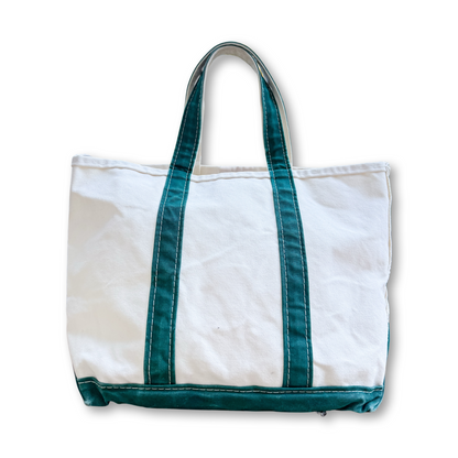 Vintage 1980s LL Bean Boat & Tote- Medium Green
