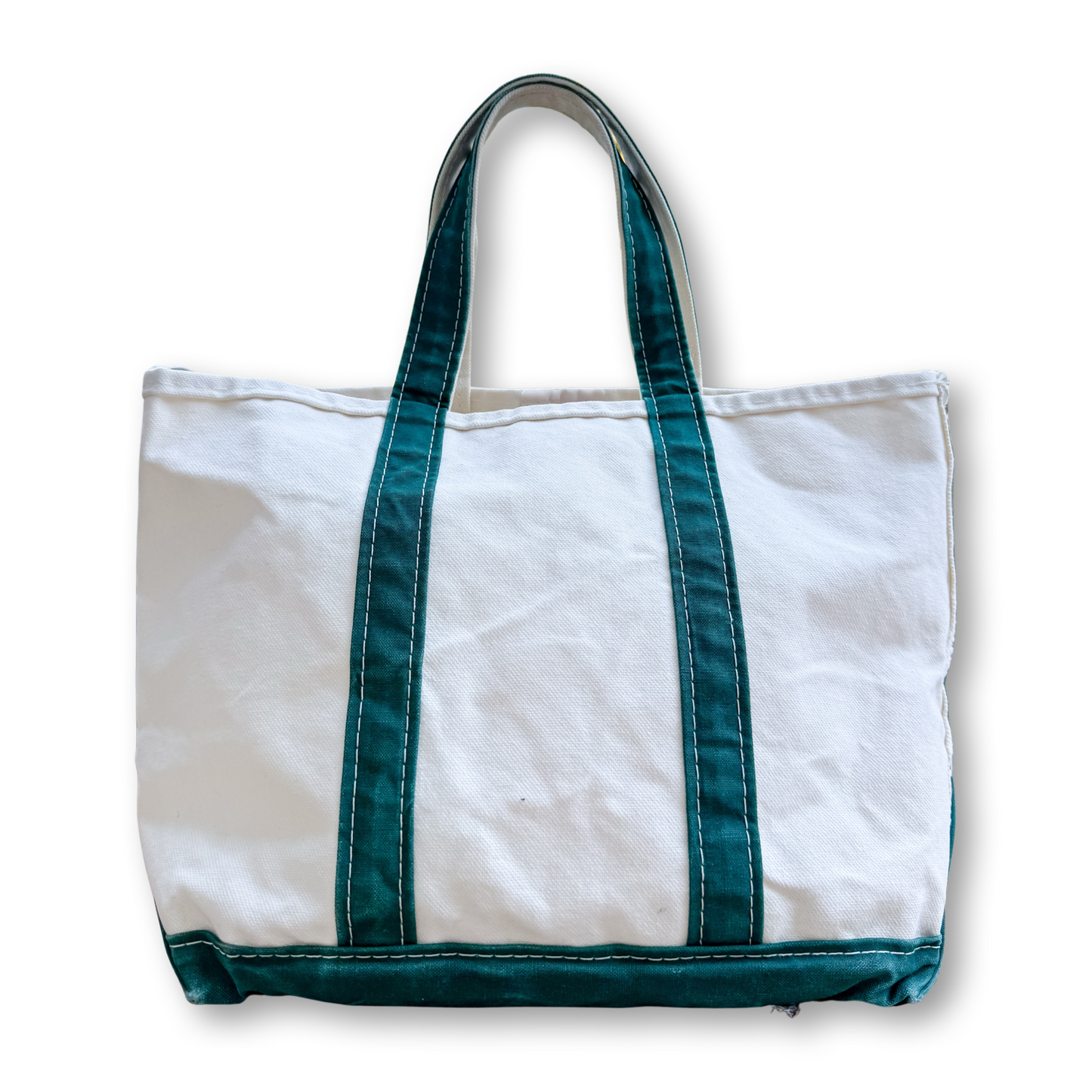Vintage 1980s LL Bean Boat & Tote- Medium Green