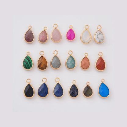 Gemstone Drops- 18k Gold Filled Charms