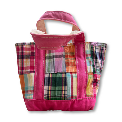 Vintage Y2K LL Bean Mini Pink Madras Boat & Tote
