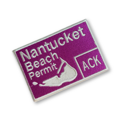 Nantucket Beach Permit Iron On Patch