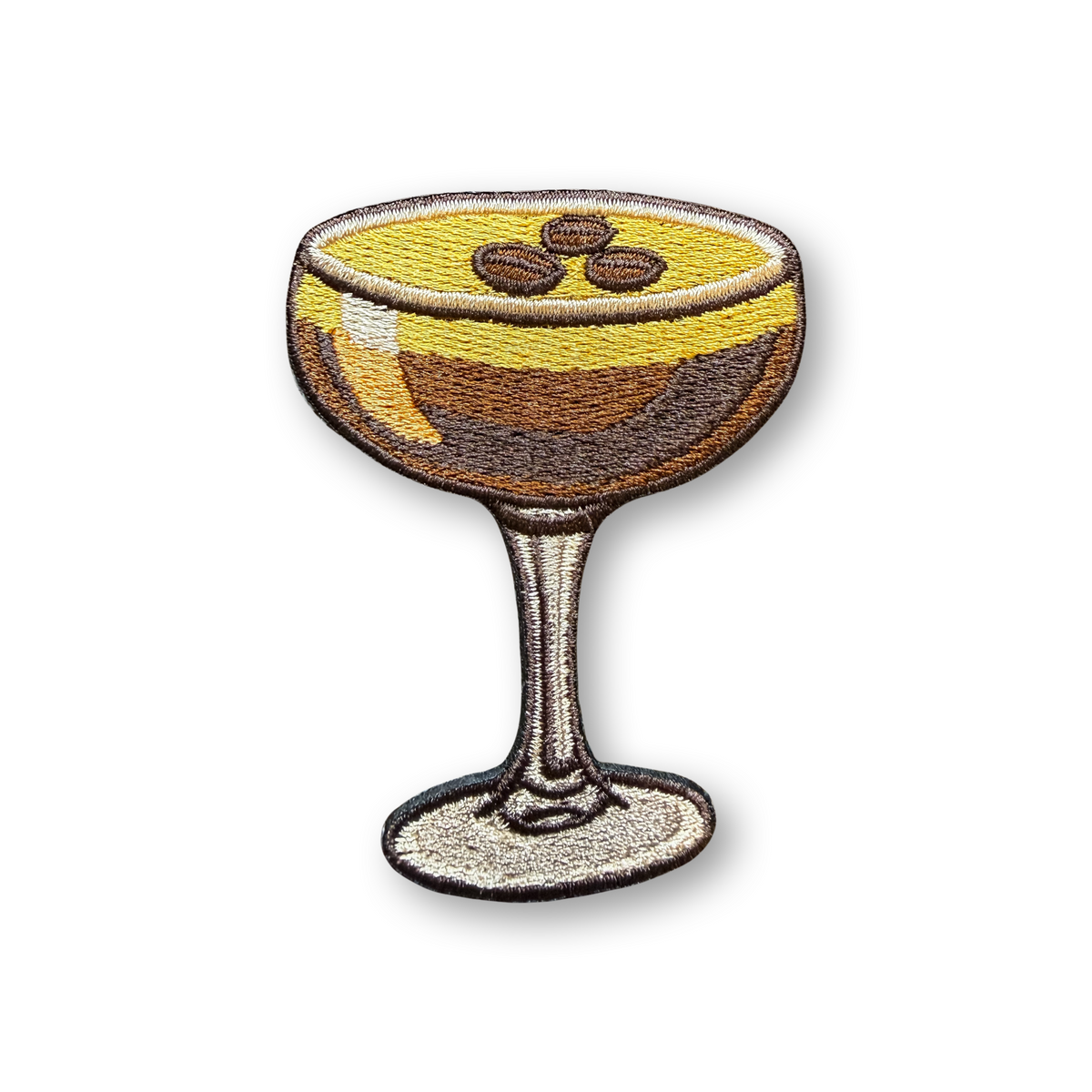 Espresso Martini Embroidered Iron-On Patch Cocktail Lover