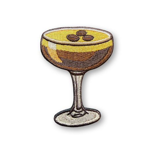 Espresso Martini Embroidered Iron-On Patch Cocktail Lover