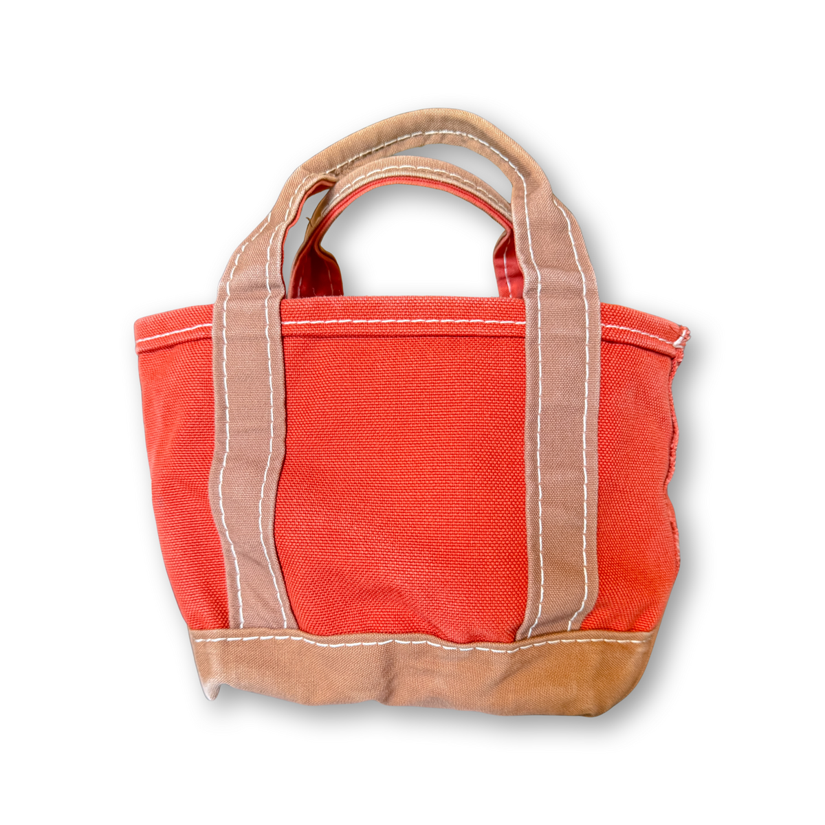 Vintage 1990s LL Bean Mini Boat & Tote Rust and Brown