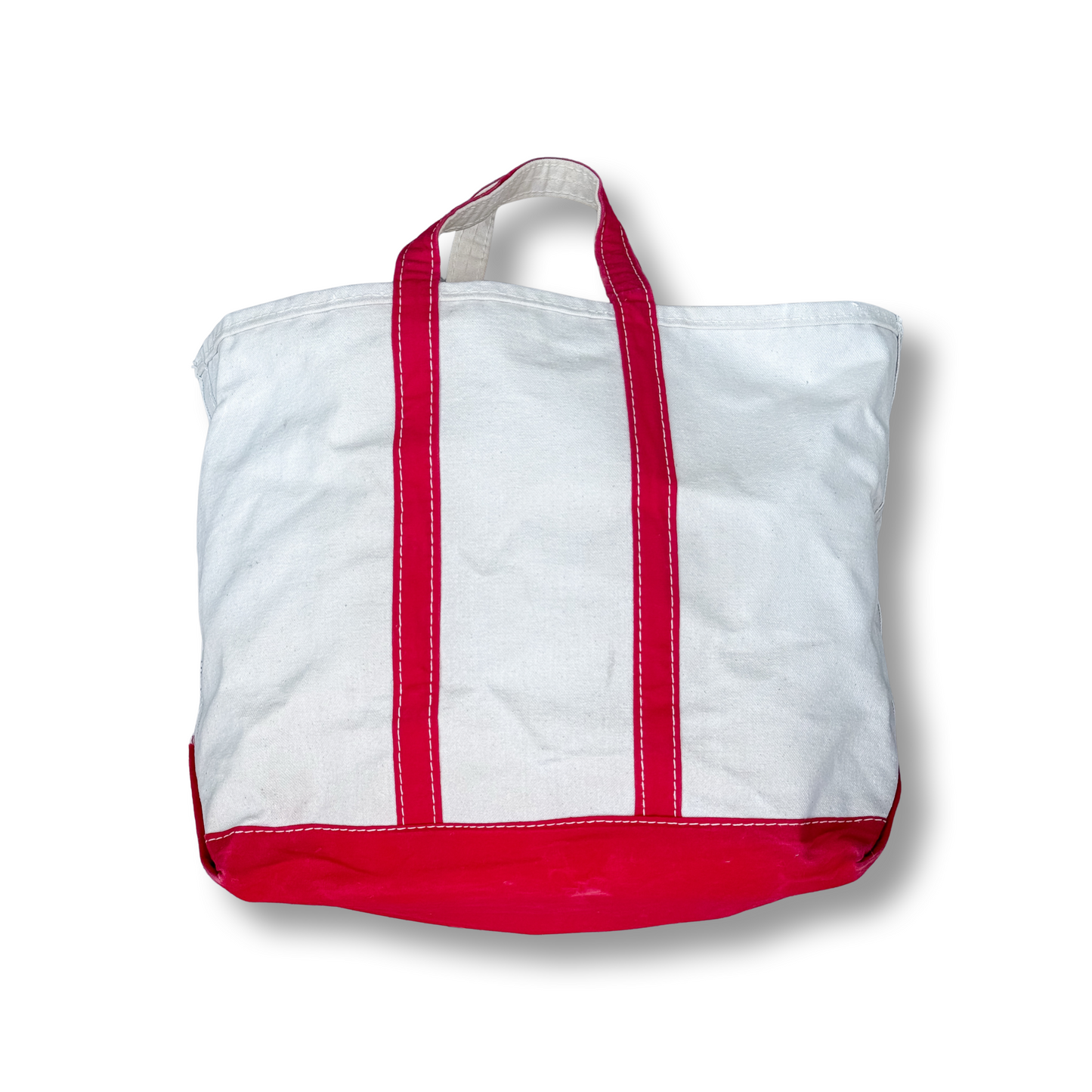 Vintage 1970s-1980s LL Bean Boat & Tote Large Red Sawtooth Tag