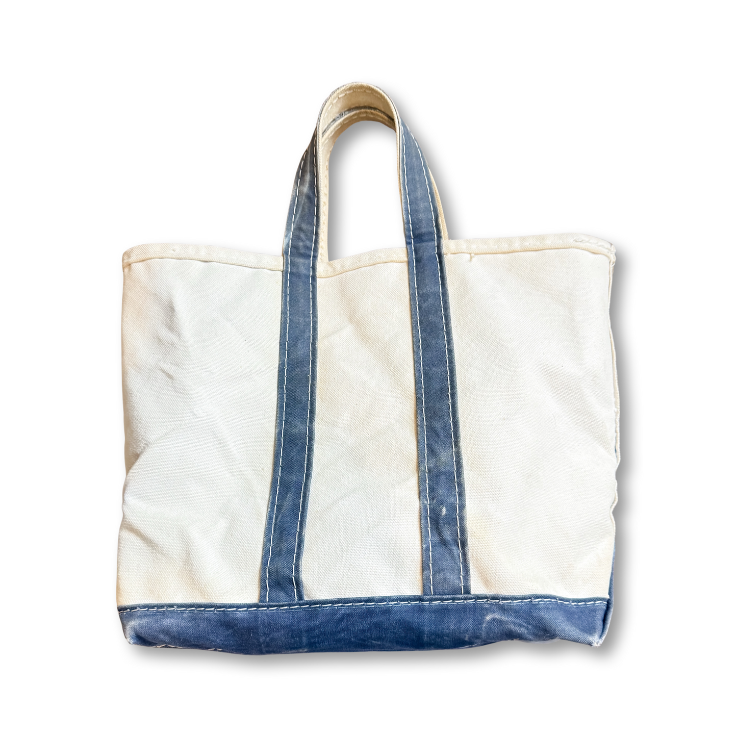 Vintage 1980’s LL Bean Boat & Tote Medium Navy Sawtooth Tag