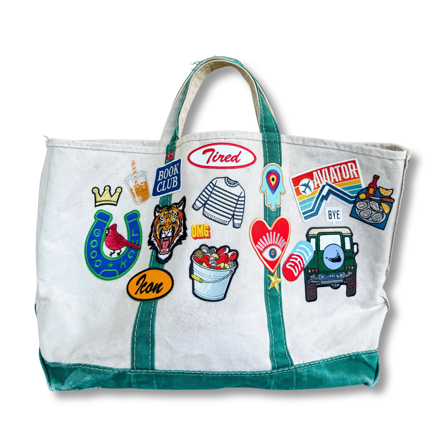 Caroline Vintage 1970s LL Bean Boat & Tote Large Green