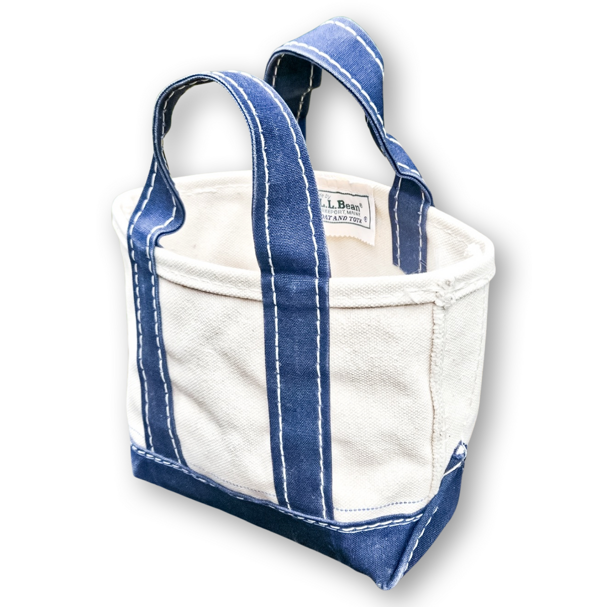 RARE Vintage 1970s LL Bean Micro Mini Boat & Tote Navy