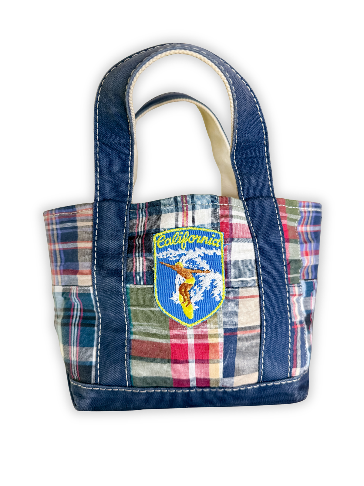 California Dreaming 1:1 Vintage Patch LL Bean Mini Madras Boat & Tote