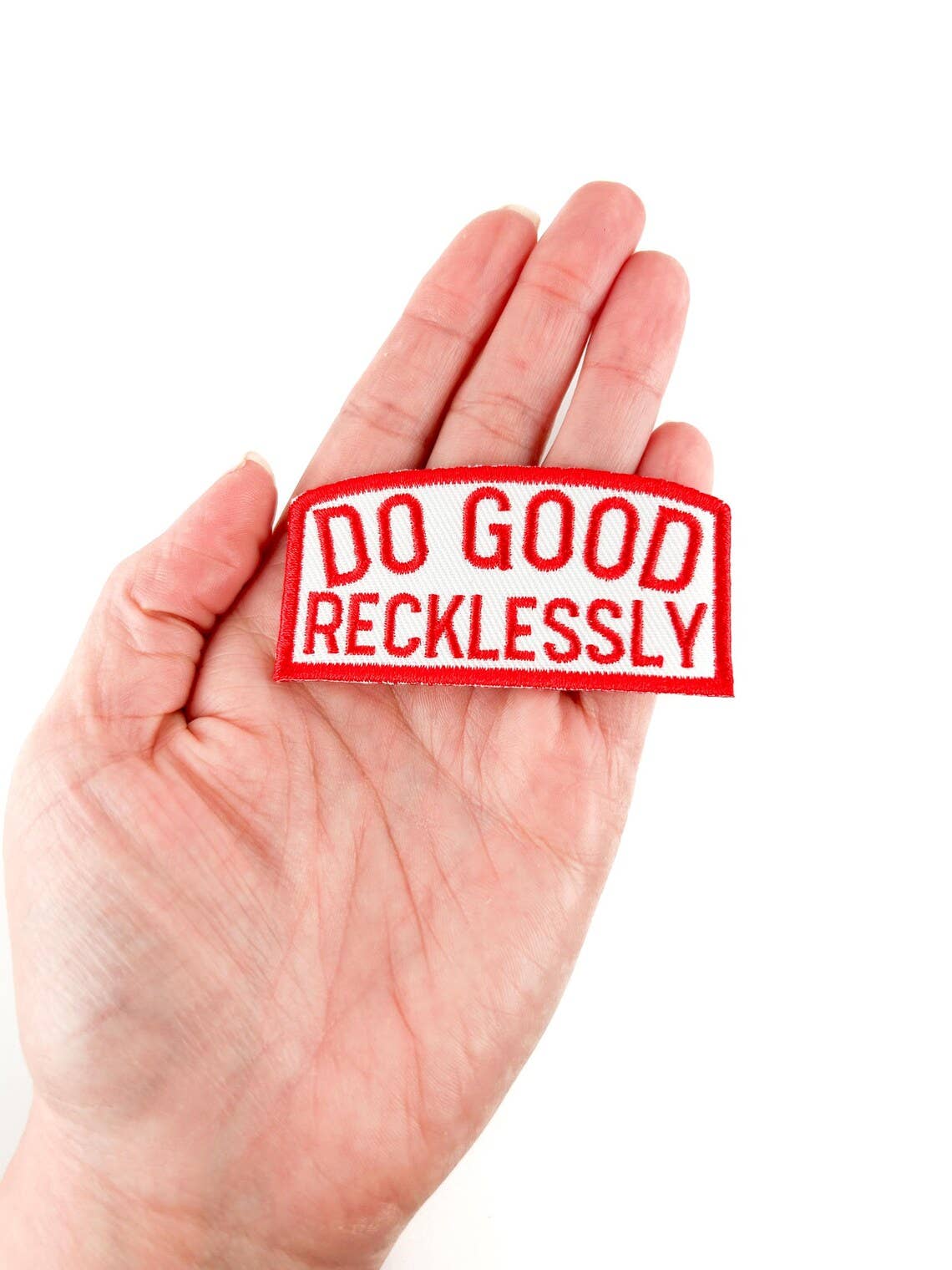 Do Good Recklessly Embroidered Iron-On Patch Trucker Party
