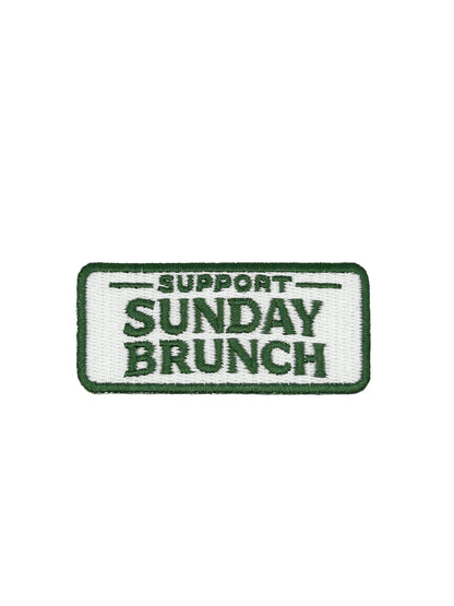 Support Sunday Brunch Embroidered Patch Funny Brunch Quote