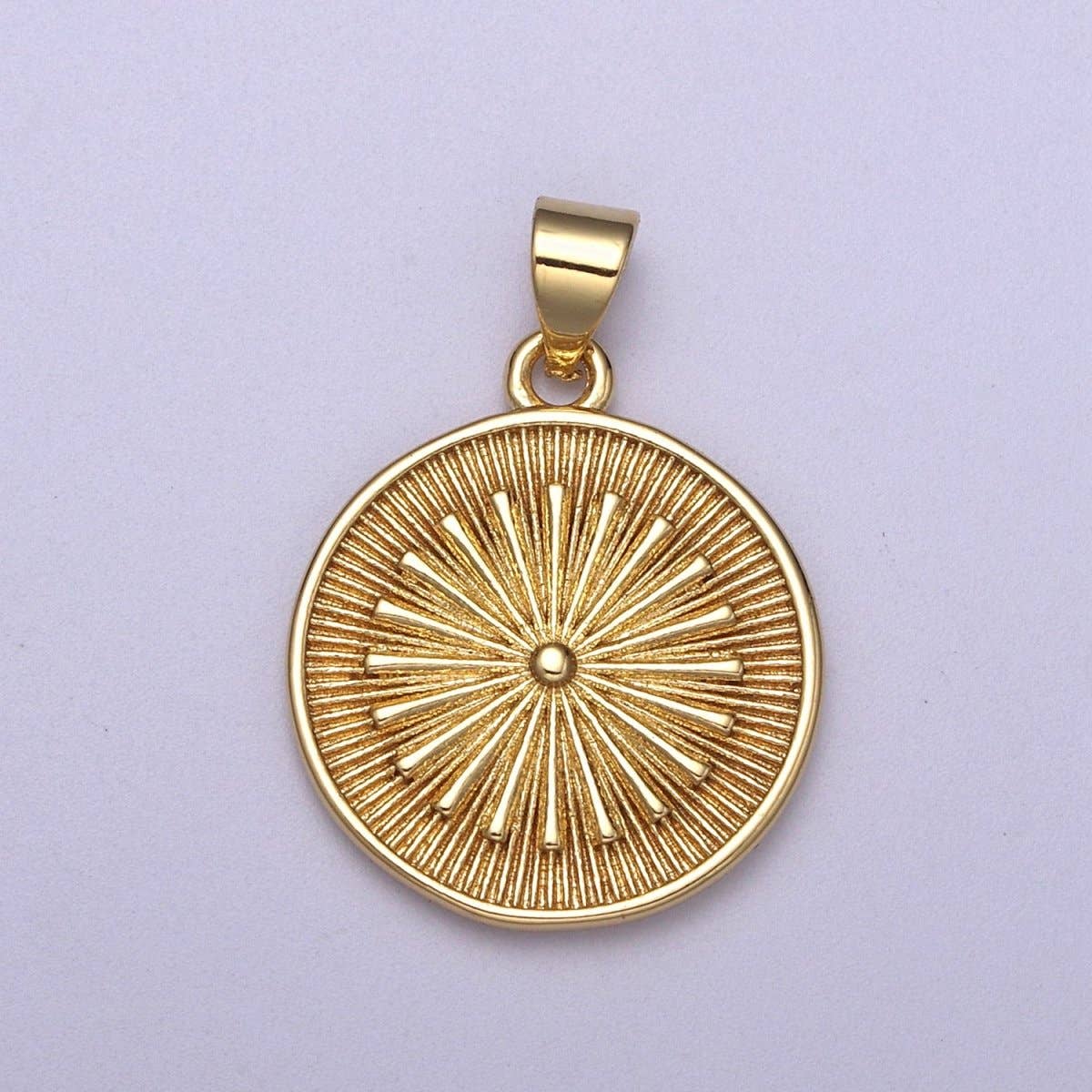 Sunburst Medallion- 24k Gold Filled Charm
