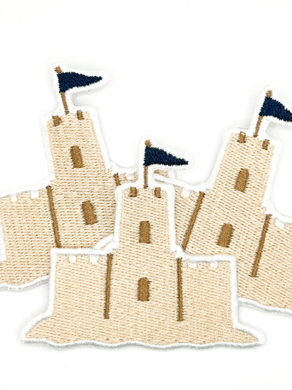 Sandcastle Embroidered Iron On Patch