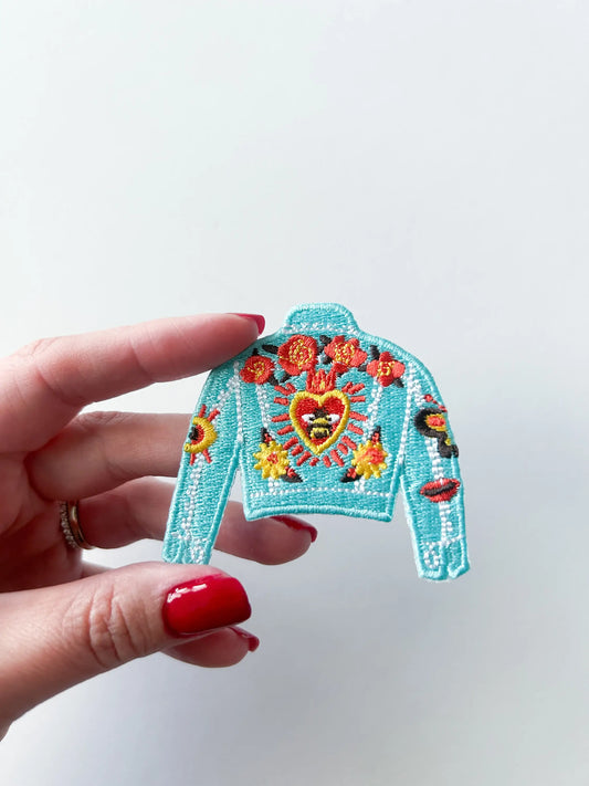 Cowgirl Jean Jacket Embroidered Iron On Patch