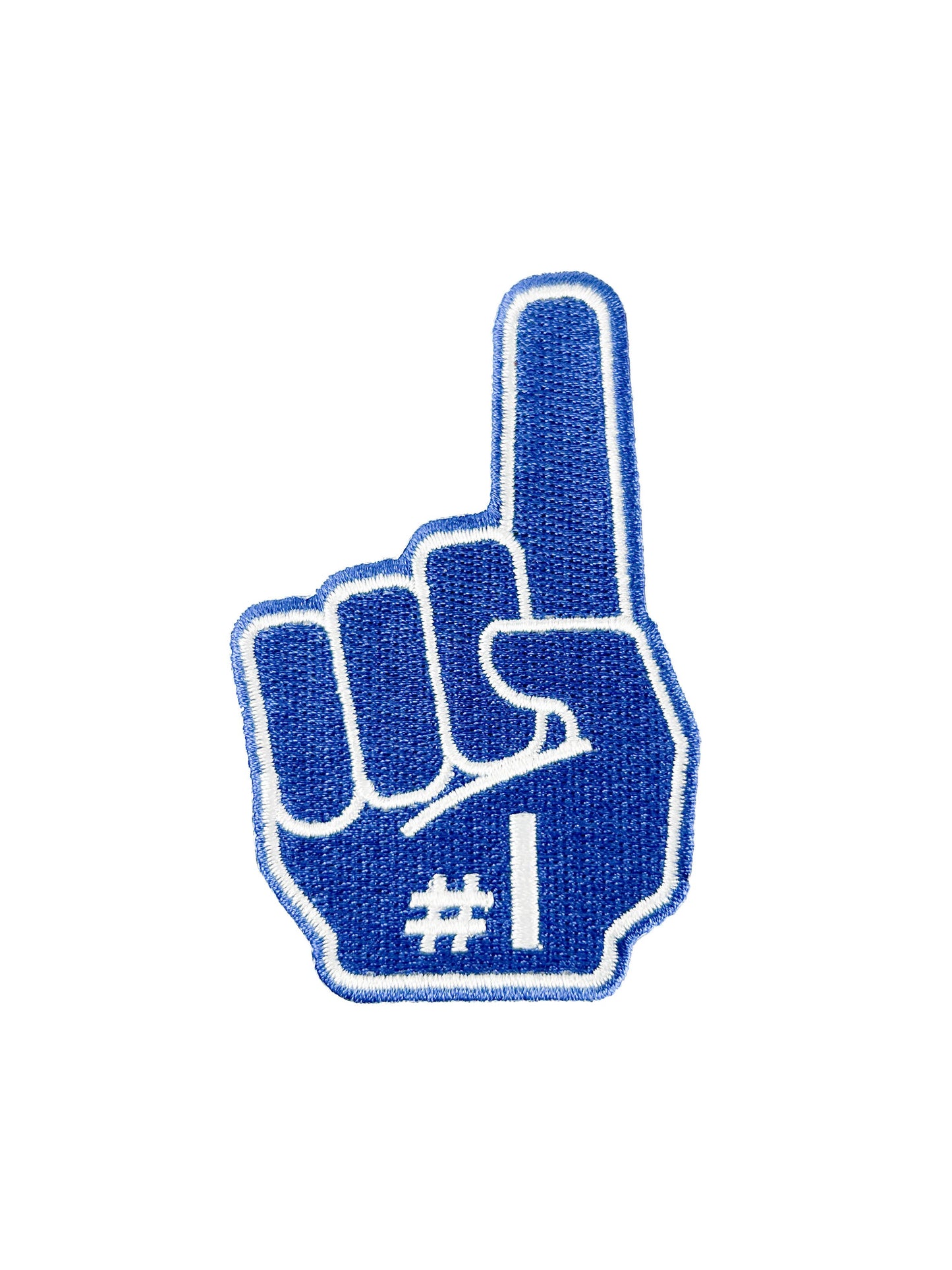 Number One Foam Finger Patch Sports Fan Embroidered Iron On