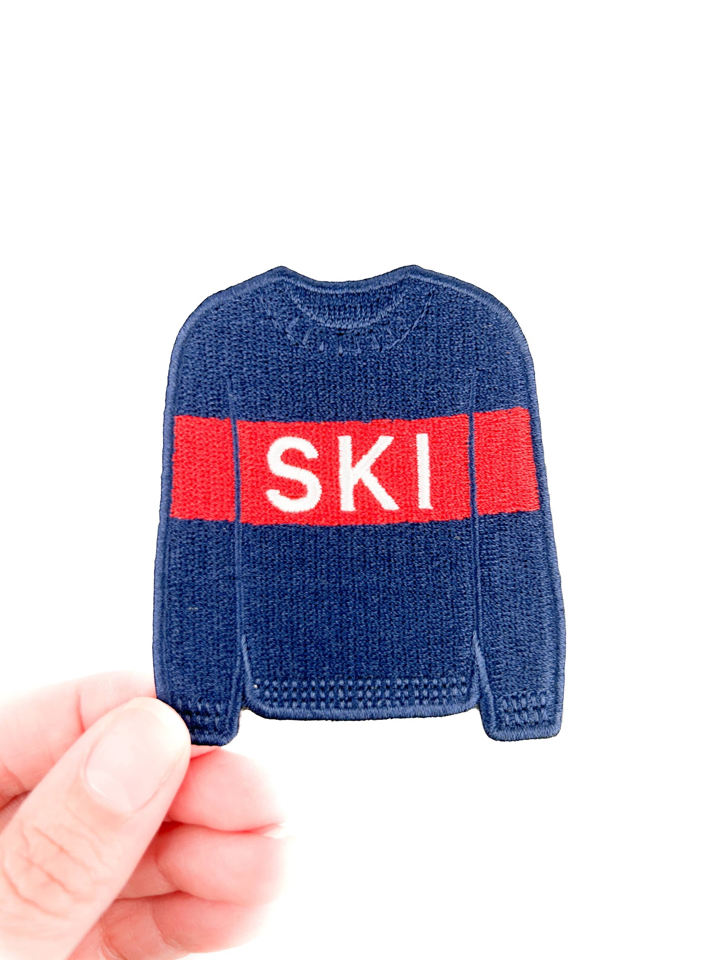 Ski Sweater Patch | Winter Sports Embroidered Iron On Patch 