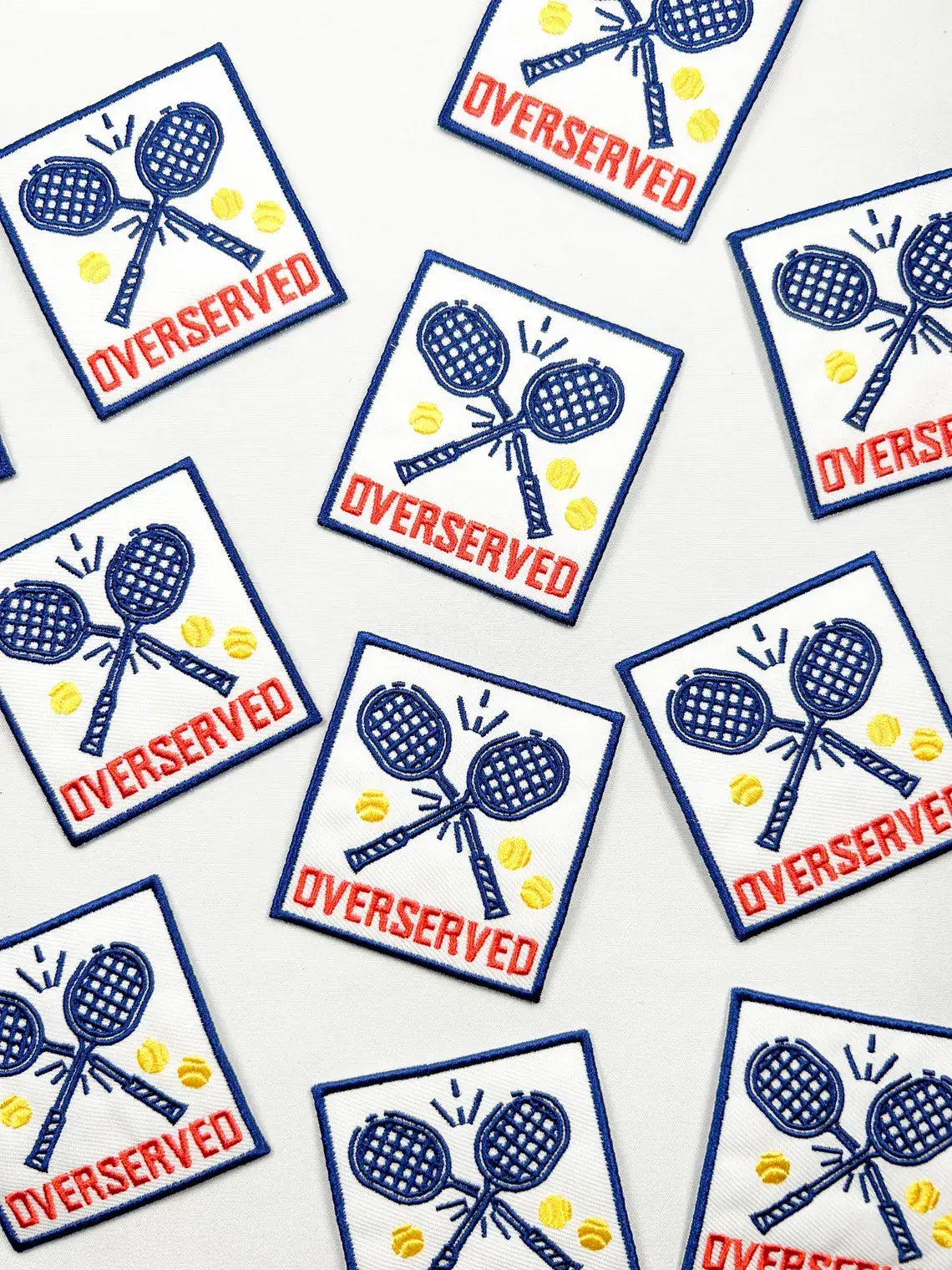 Overserved Embroidered Iron-On Patch For Tennis & Pickleball